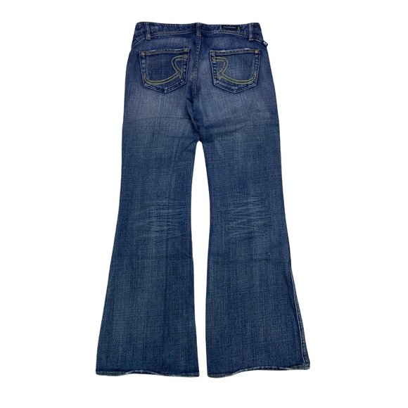 Rock & Republic Jeans Skynard Flare Leg Womens Size 27 Medium Wash Low Rise - Picture 2 of 8